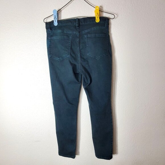 Free People Womens High-Rise Skinny Jeans Size 29 Teal Green Denim Stretch - Picture 3 of 12